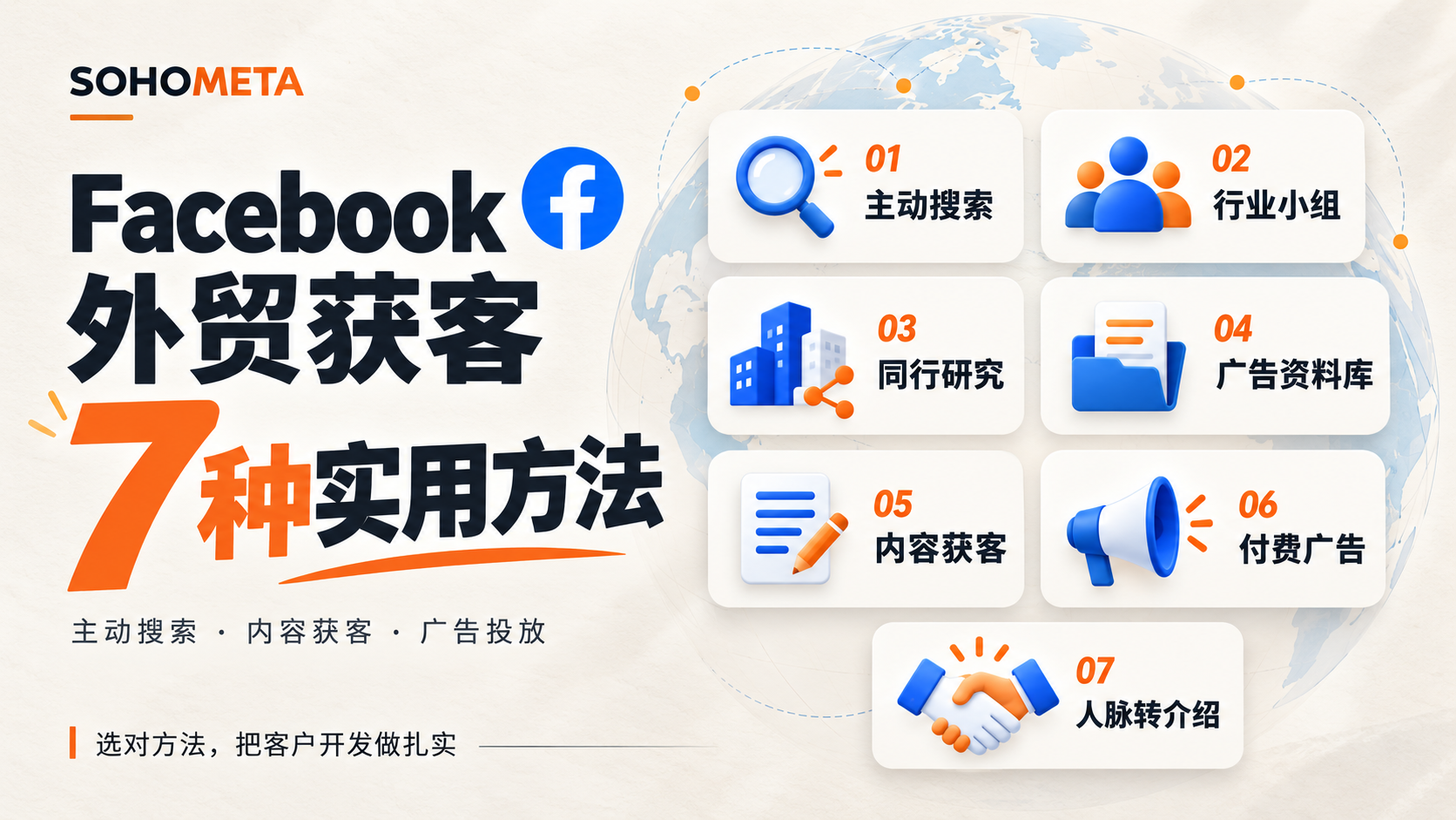 Facebook 开发外贸客户的 7 种方法:主动搜索、内容获客与广告投放