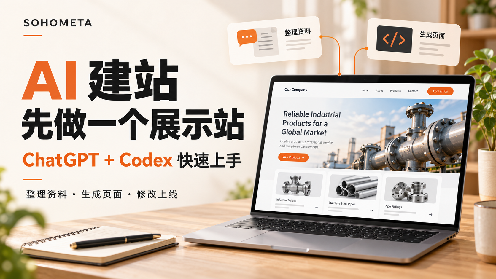 用 AI 快速上手:ChatGPT+Codex 建站入门